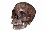 Realistic, Polished Red Picture Jasper Skull #199587-2